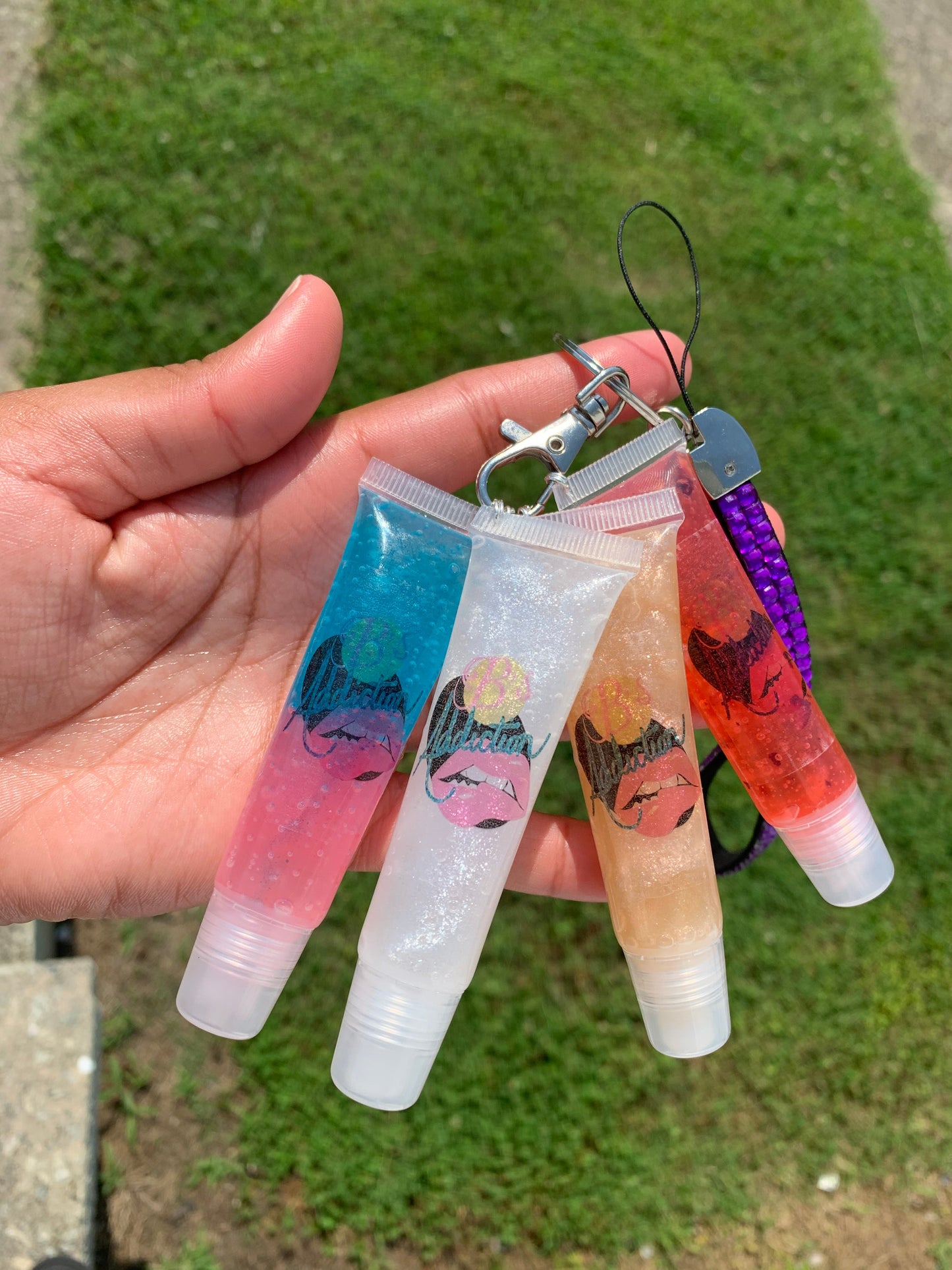 Lipgloss Keychain Wristlet