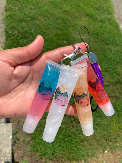 Lipgloss Keychain Wristlet